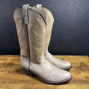 Vintage Acme Boots Mens Size 10 D Gray Western Cowboy‎ Leather